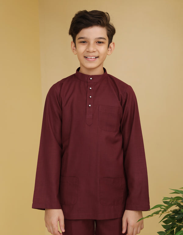 KIDS BAJU MELAYU ANDRE (MAROON)